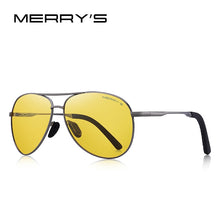 Carica l'immagine nel visualizzatore di Gallery, MERRYS DESIGN Men Classic Pilot Polarized Sunglasses Men Driving Shield Night Vision Sun glasses UV400 Protection S8601