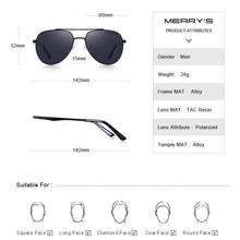 Carica l&#39;immagine nel visualizzatore di Gallery, MERRYS DESIGN Men Classic Pilot Sunglasses Aviation Frame HD Polarized Sunglasses For Driving UV400 Protection S8316N