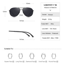Carica l&#39;immagine nel visualizzatore di Gallery, MERRYS DESIGN Men Classic Pilot Sunglasses Aviation Frame HD Polarized Sunglasses For Driving TR90 Legs UV400 Protection S8037