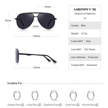 Load image into Gallery viewer, MERRYS DESIGN Men Classic Pilot Sunglasses HD Polarized Sun glasses For Men Driving Aluminum Legs UV400 Protection S8290