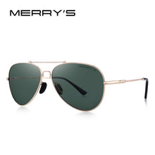 Load image into Gallery viewer, MERRYS DESIGN Men Classic Pilot Sunglasses HD Polarized Sun glasses Titanium Memory Alloy Bridge UV400 Protection S8127