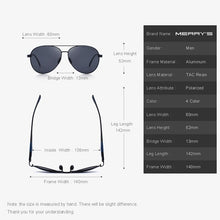 Carica l&#39;immagine nel visualizzatore di Gallery, MERRYS DESIGN Occhiali da sole classici da uomo polarizzati Occhiali da sole pilota in alluminio Protezione UV400 S8155 