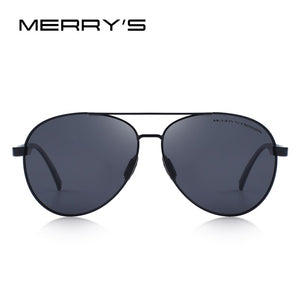 MERRYS DESIGN Occhiali da sole classici da uomo polarizzati Occhiali da sole pilota in alluminio Protezione UV400 S8155 