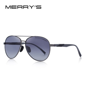 MERRYS DESIGN Occhiali da sole classici da uomo polarizzati Occhiali da sole pilota in alluminio Protezione UV400 S8155 