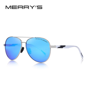 MERRYS DESIGN Occhiali da sole classici da uomo polarizzati Occhiali da sole pilota in alluminio Protezione UV400 S8155 