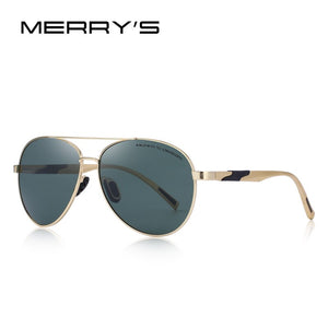 MERRYS DESIGN Occhiali da sole classici da uomo polarizzati Occhiali da sole pilota in alluminio Protezione UV400 S8155 