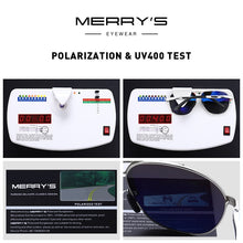 Carica l&#39;immagine nel visualizzatore di Gallery, MERRYS DESIGN Uomo Classico Occhiali da sole polarizzati Occhiali da sole pilota maschile Occhiali con montatura grande Gambe in alluminio Protezione UV400 S8611N 