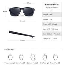 Load image into Gallery viewer, MERRYS DESIGN Men Classic Polarized Sunglasses Male Sport Fishing Shades Spuare Mirror Eyewear UV400 Protection S3012