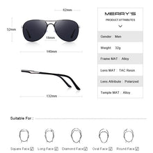 Load image into Gallery viewer, MERRYS DESIGN Men Classic Polarized Sunglasses Men Pilot Sunglasses For Driving  Shades UV400 S8712N