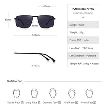 Carica l&#39;immagine nel visualizzatore di Gallery, MERRYS DESIGN Men Classic Rectangle Sunglasses Aviation Frame HD Polarized Sunglasses For Men Driving UV400 Protection S8283