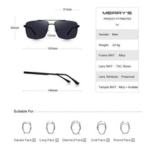 Carica l&#39;immagine nel visualizzatore di Gallery, MERRYS DESIGN Men Classic Rectangle Sunglasses Aviation Frame HD Polarized Sunglasses For Mens Driving UV400 Protection S8280