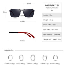 Load image into Gallery viewer, MERRYS DESIGN Men Classic Rectangle Sunglasses HD Polarized Sun glasses For Driving TR90 Legs UV400 Protection S8380