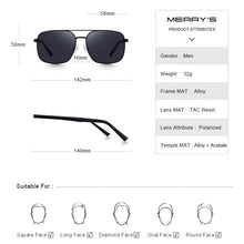 Load image into Gallery viewer, MERRYS DESIGN Men Classic Rectangle Sunglasses HD Polarized Sunglasses For Men Driving Male Eyewear UV400 Protection S8260