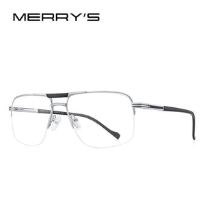 MERRYS DESIGN Men Classic Square Glasses Optics Frame  Double Bridge Prescription Glasses Frames Optical Eyewear S2012