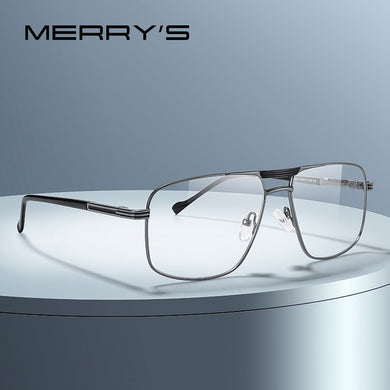MERRYS DESIGN Men Classic Square Glasses Optics Frame  Double Bridge Prescription Glasses Frames Optical Eyewear S2012