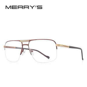 MERRYS DESIGN Men Classic Square Glasses Optics Frame  Double Bridge Prescription Glasses Frames Optical Eyewear S2012