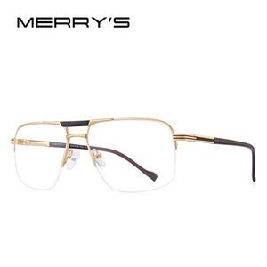 MERRYS DESIGN Men Classic Square Glasses Optics Frame  Double Bridge Prescription Glasses Frames Optical Eyewear S2012