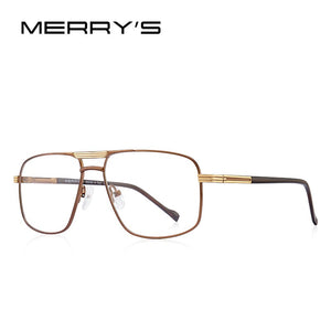 MERRYS DESIGN Men Classic Square Glasses Optics Frame  Double Bridge Prescription Glasses Frames Optical Eyewear S2012