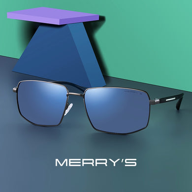 MERRYS DESIGN Men Classic Sunglasses Male HD Polarized Rectangle Sun glasses For Driving TR90 Legs UV400 Protection S8255