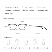 Load image into Gallery viewer, MERRYS DESIGN Men Classic Titanium Alloy Glasses Frame Male Square Ultralight Eye Myopia Prescription Eyeglasses S2115