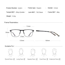Carica l&#39;immagine nel visualizzatore di Gallery, MERRYS DESIGN Men Classic Titanium Alloy Optical Glasses Frame Women Ultralight Square Myopia Prescription Eyeglasses S2281