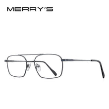 Carica l&#39;immagine nel visualizzatore di Gallery, MERRYS DESIGN Uomo Classico In Lega di Titanio Montature per occhiali Ottici Doppio Fascio Telaio Occhiali Da Vista Maschile Ultraleggero Quadrato S2157
