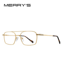 Carica l&#39;immagine nel visualizzatore di Gallery, MERRYS DESIGN Uomo Classico In Lega di Titanio Montature per occhiali Ottici Doppio Fascio Telaio Occhiali Da Vista Maschile Ultraleggero Quadrato S2157