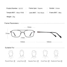 Carica l&#39;immagine nel visualizzatore di Gallery, MERRYS DESIGN Uomo Classico In Lega di Titanio Montature per occhiali Ottici Doppio Fascio Telaio Occhiali Da Vista Maschile Ultraleggero Quadrato S2157
