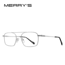 Carica l&#39;immagine nel visualizzatore di Gallery, MERRYS DESIGN Uomo Classico In Lega di Titanio Montature per occhiali Ottici Doppio Fascio Telaio Occhiali Da Vista Maschile Ultraleggero Quadrato S2157