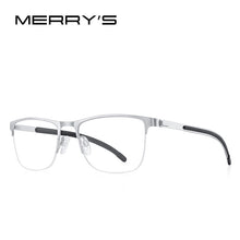 Carica l&#39;immagine nel visualizzatore di Gallery, MERRYS DESIGN Men Classic Titanium Alloy Optical Glasses Frames Half Frame Eyeglasses Male Ultralight Square S2363