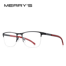 Carica l&#39;immagine nel visualizzatore di Gallery, MERRYS DESIGN Men Classic Titanium Alloy Optical Glasses Frames Half Frame Eyeglasses Male Ultralight Square S2363