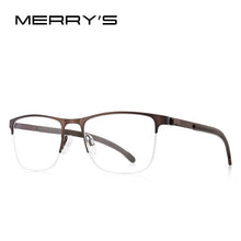 Carica l&#39;immagine nel visualizzatore di Gallery, MERRYS DESIGN Men Classic Titanium Alloy Optical Glasses Frames Half Frame Eyeglasses Male Ultralight Square S2363