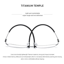 Carica l&#39;immagine nel visualizzatore di Gallery, MERRYS DESIGN Men Classic Titanium Alloy Optical Glasses Frames Half Frame Eyeglasses Male Ultralight Square S2363