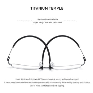 MERRYS DESIGN Men Classic Titanium Alloy Optical Glasses Frames Half Frame Eyeglasses Male Ultralight Square S2363