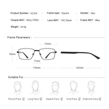 Carica l&#39;immagine nel visualizzatore di Gallery, MERRYS DESIGN Men Classic Titanium Alloy Optical Glasses Frames Rectangle  Acetate Legs Eyeglasses Male Ultralight Square S2358