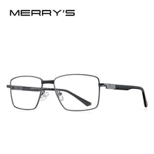 Carica l&#39;immagine nel visualizzatore di Gallery, MERRYS DESIGN Men Classic Titanium Alloy Optical Glasses Frames Rectangle  Acetate Legs Eyeglasses Male Ultralight Square S2358