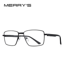 Carica l&#39;immagine nel visualizzatore di Gallery, MERRYS DESIGN Men Classic Titanium Alloy Optical Glasses Frames Rectangle  Acetate Legs Eyeglasses Male Ultralight Square S2358