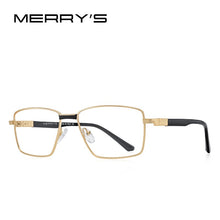 Carica l&#39;immagine nel visualizzatore di Gallery, MERRYS DESIGN Men Classic Titanium Alloy Optical Glasses Frames Rectangle  Acetate Legs Eyeglasses Male Ultralight Square S2358