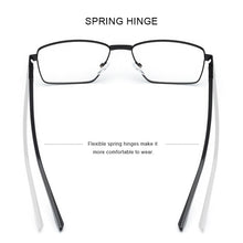 Carica l&#39;immagine nel visualizzatore di Gallery, MERRYS DESIGN Men Classic Titanium Alloy Optical Glasses Frames Rectangle  Acetate Legs Eyeglasses Male Ultralight Square S2358