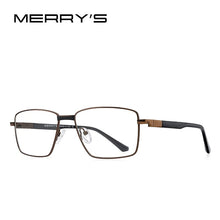 Carica l&#39;immagine nel visualizzatore di Gallery, MERRYS DESIGN Men Classic Titanium Alloy Optical Glasses Frames Rectangle  Acetate Legs Eyeglasses Male Ultralight Square S2358