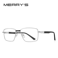 Carica l&#39;immagine nel visualizzatore di Gallery, MERRYS DESIGN Men Classic Titanium Alloy Optical Glasses Frames Rectangle  Acetate Legs Eyeglasses Male Ultralight Square S2358