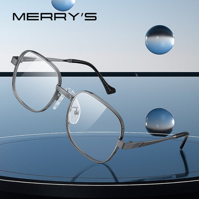 MERRYS DESIGN Men Classic Titanium Alloy Optical Glasses Frames Square Full Frame Eyeglasses Male Fashian Glasses S8154