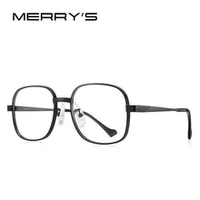 Carica l&#39;immagine nel visualizzatore di Gallery, MERRYS DESIGN Men Classic Titanium Alloy Optical Glasses Frames Square Full Frame Eyeglasses Male Fashian Glasses S8154