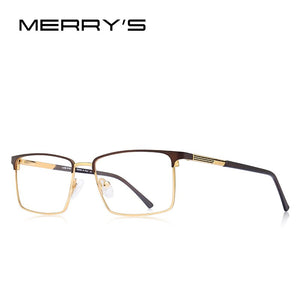 MERRYS DESIGN Men Alloy Optics Glasses Frames Male Square Ultralight Myopia Prescription Glasses S2163