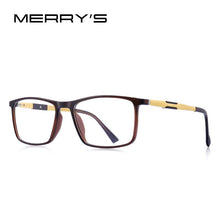 Load image into Gallery viewer, MERRYS DESIGN Men Square Glasses Frame Aluminum Temples Myopia Prescription Optical Eyewear S2155
