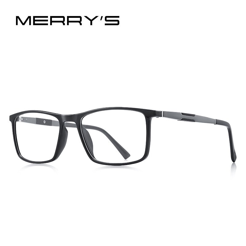 MERRYS DESIGN Men Square Glasses Frame Aluminum Temples Myopia Prescription Optical Eyewear S2155