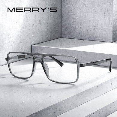 MERRYS DESIGN Men Square Glasses Frames Aluminum Temples Myopia Prescription Optical Eyewear S2510