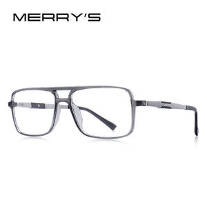 MERRYS DESIGN Men Square Glasses Frames Aluminum Temples Myopia Prescription Optical Eyewear S2510