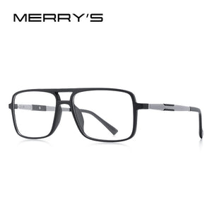 MERRYS DESIGN Men Square Glasses Frames Aluminum Temples Myopia Prescription Optical Eyewear S2510