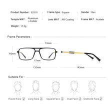 Load image into Gallery viewer, MERRYS DESIGN Men Square Glasses Frames Aluminum Temples Myopia Prescription Optical Eyewear S2510